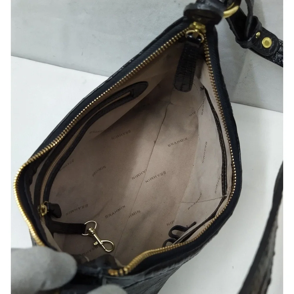Brahmin Bekka Brown Leather Zipper Closure Hobo Shoulder Bag